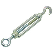 Straining Screws Hook/Eye, Galvanised, 5mm x 74mm - Pack of 10
