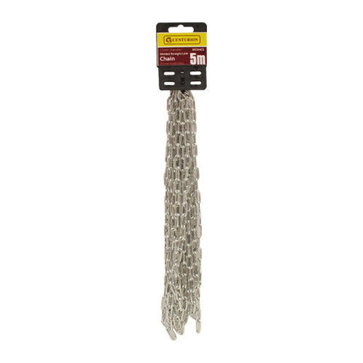 Steel Welded Straight Link Pre Cut Chain, Zinc Plated, 2.5mm x 14mm - Pack of 5