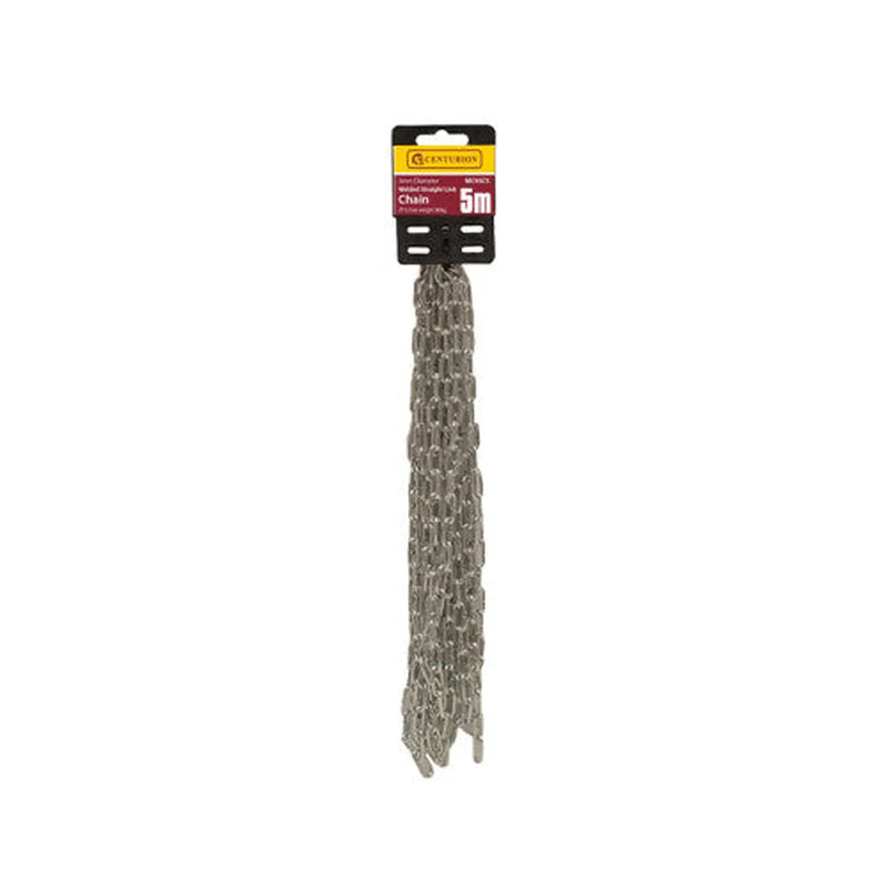 Steel Welded Straight Link Pre Cut Chain, Zinc Plated, 3mm x 21mm x - Pack of 5