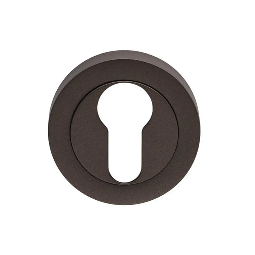 Escutcheon - Euro Profile - Screw-On Round Rose - Matt Bronze