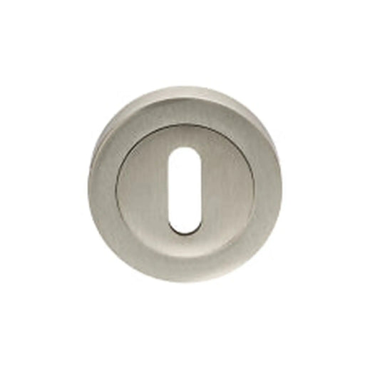 Escutcheon - Lock Profile - Screw-On Round Rose - Satin Nickel