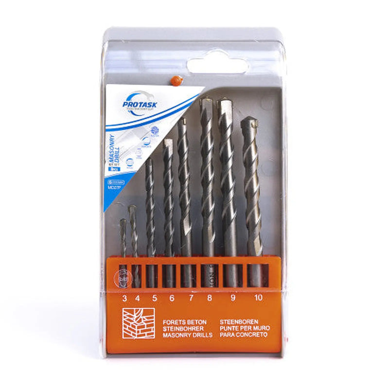 Protask 8 piece Masonry Drill Bit Set - Pack of 10