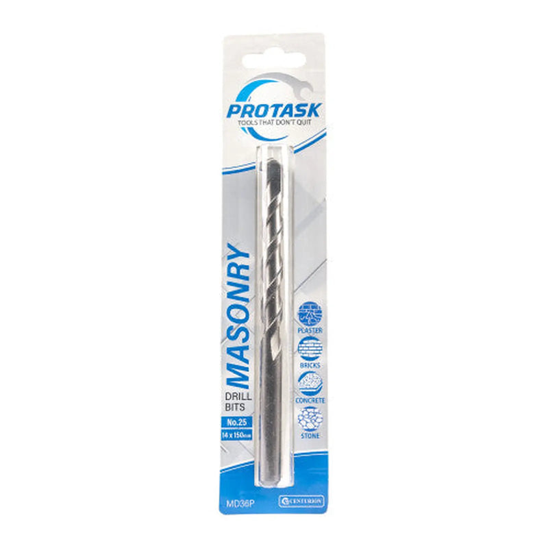 Protask Masonry Drill Bit Standard Series No.25 (14 x 150mm) - Pack of 5