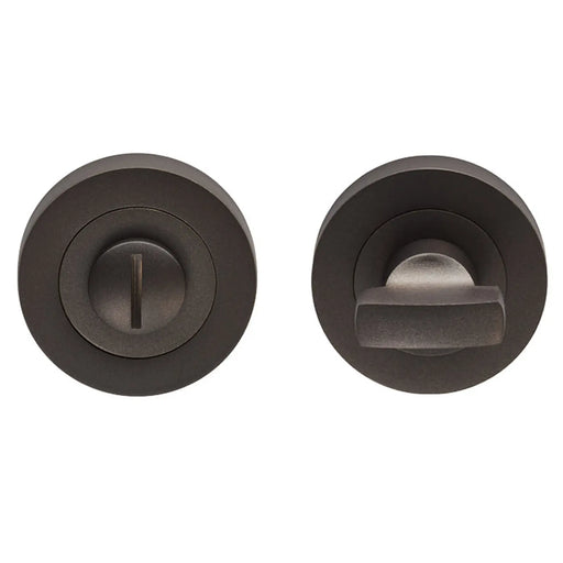 Turn & Release - 5Mm Spindle - Screw-On Round Rose - Matt Bronze