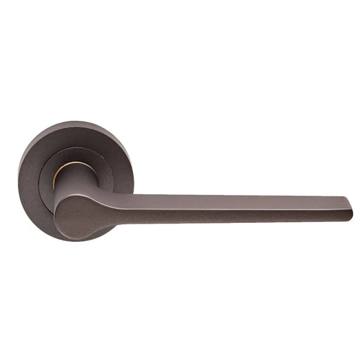Velino Lever On Sprung Screw-On Round Rose - Matt Bronze