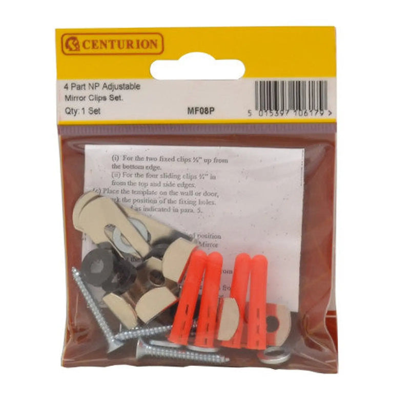 4 Part NP Adjustable Mirror Clips Set - Pack of 5