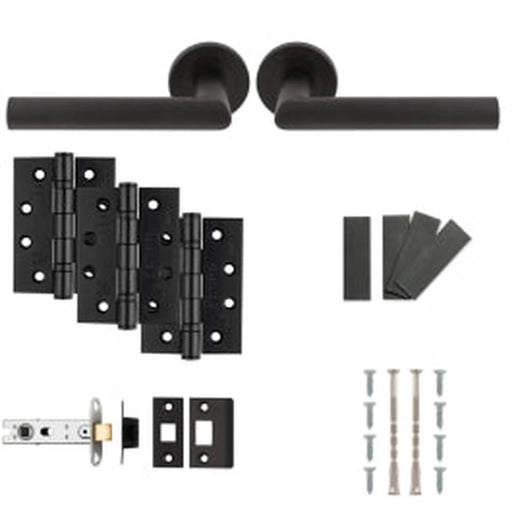 Treviri Lever Fire Door Pack - Matt Black