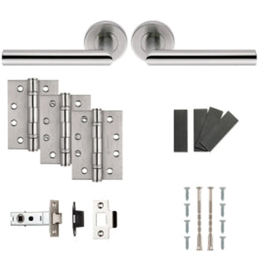 Treviri Lever Fire Door Pack - Satin Stainless Steel