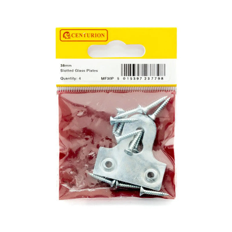 38mm NP Slotted Glass Plate (pack of 4) - Pack of 5