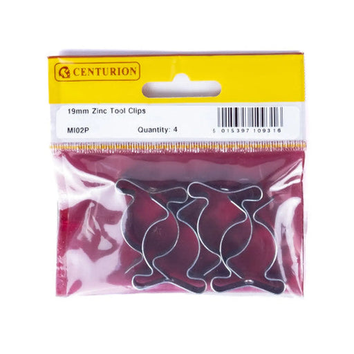 19mm ZP Tool Clips (Pack of 4) - Pack of 5