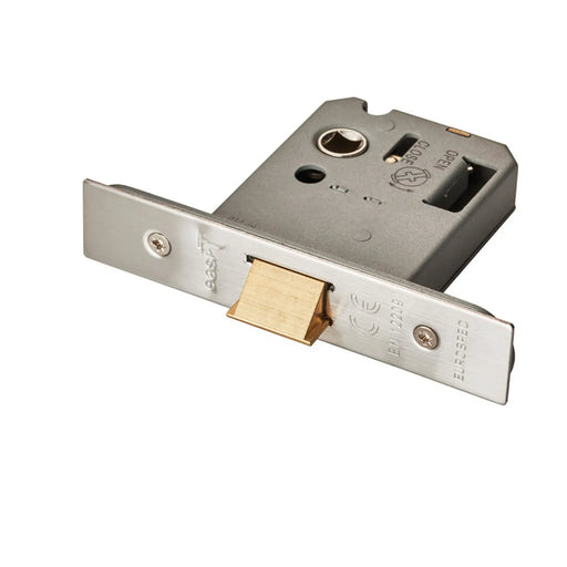 76Mm Heavy Duty Flat Latch - Square - Satin Stainless Steel
