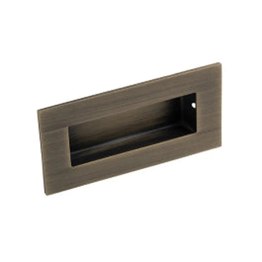102 X 50Mm - Flush Pull - Rectangular - Antique Brass