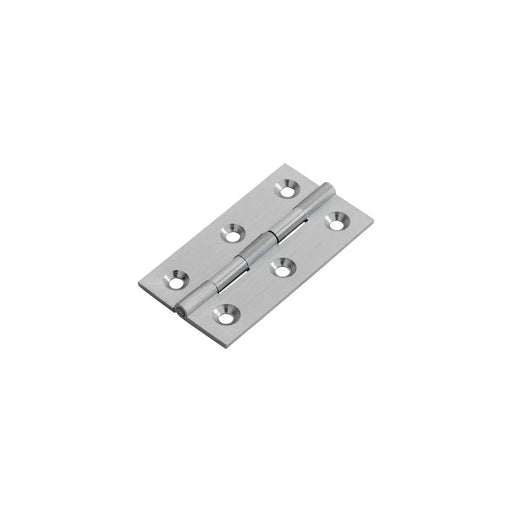 64 X 35 X 2Mm Cabinet Hinge C/W Screws (Pair) - Satin Chrome 64 x 35 x 2