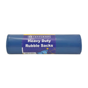 Heavy Duty Rubble Sacks, Blue, 30kg Capacity - Pack of 5