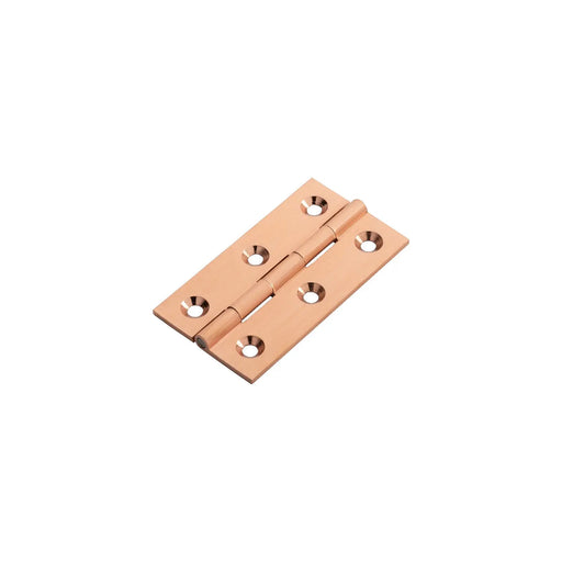 64 X 35 X 2Mm Cabinet Hinge C/W Screws (Pair) - Satin Copper 64 X 35 X 2mm