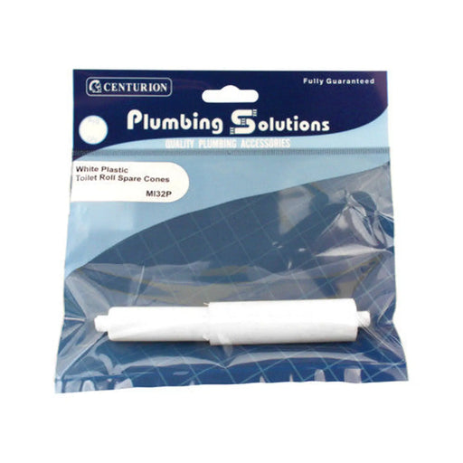 Toilet Roll Holder - White Plastic Spare Cones - Pack of 5