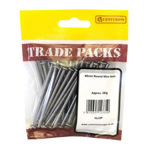 65mm Round Wire Nails - Pack of 5