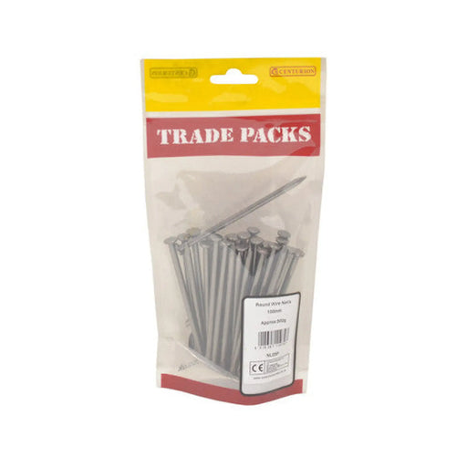 Bright Round Wire Nails - Steel - 100mm - (500g Pack) - Pack of 5