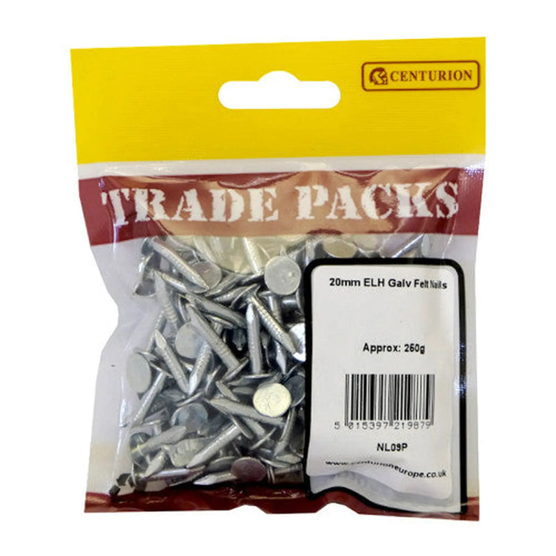 20mm ELH Galv Felt Nails - Pack of 5