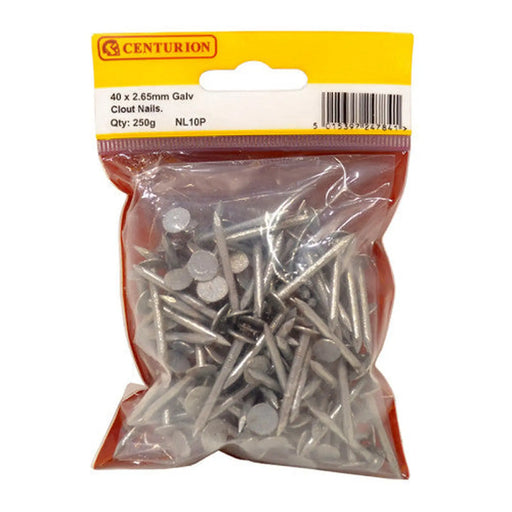 40mm Galv Clout Nails - Pack of 5