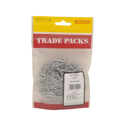 Staples - Galvanised - 20mm - (250g Pack) - Pack of 5