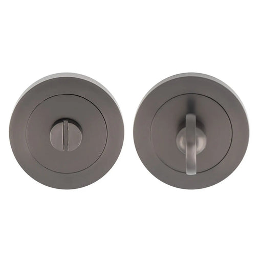 Turn & Release - 5Mm Spindle - Screw-On Round Rose - Anthracite