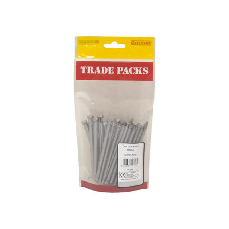 Bright Oval Wire Nails - Steel - 100mm - (500g Pack) - Pack of 5