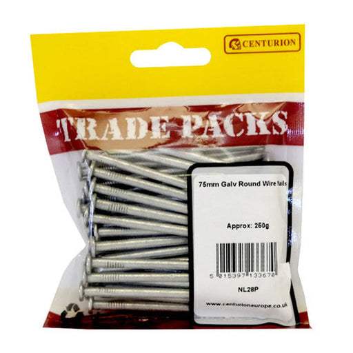 75mm Galv Round Wire Nails - Pack of 5