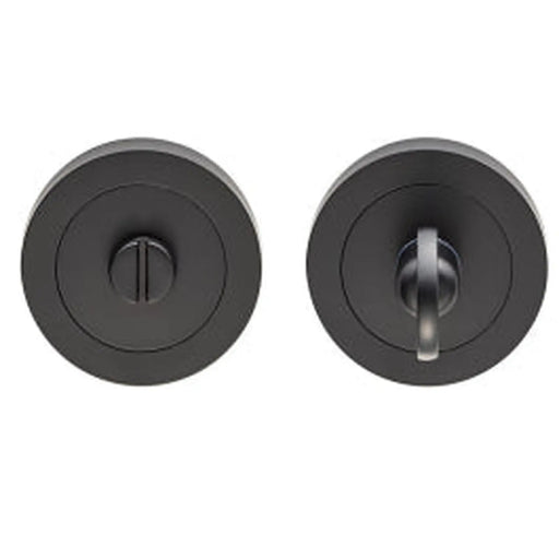Turn & Release - 5Mm Spindle - Screw-On Round Rose - Retail Pack - Matt Black