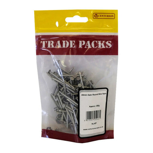 40mm Galv Round Wire Nails - Pack of 5