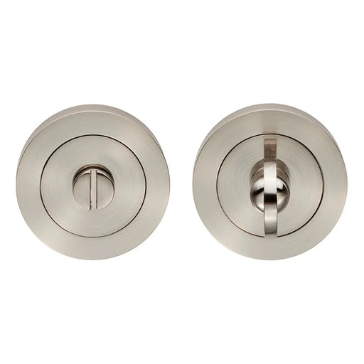 Turn & Release - 5Mm Spindle - Screw-On Round Rose - Blister Pack - Polished Chrome 52 mm