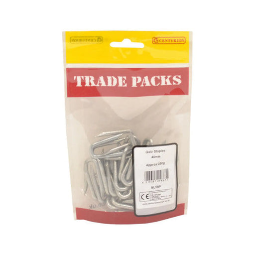 Staples - Galvanised - 40mm - (250g Pack) - Pack of 5