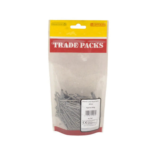 Round Lost Head Nails - Steel - 40mm - (500g Pack) - Pack of 5