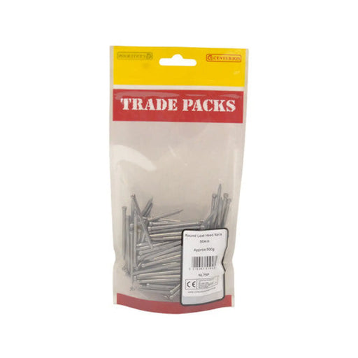 Round Lost Head Nails - Steel - 50mm - (500g Pack) - Pack of 5