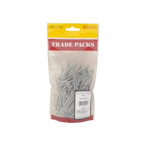 Round Wire Nails - Galvanised - 65mm - (500g Pack) - Pack of 5