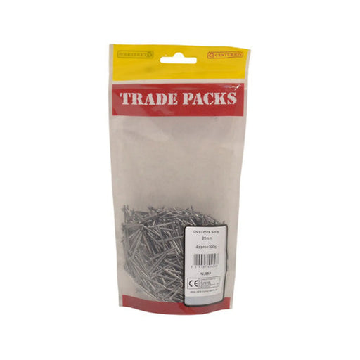 Oval Wire Nails - Steel - 25mm - (500g Pack) - Pack of 5