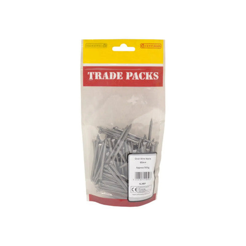 Oval Wire Nails - Steel - 65mm - (500g Pack) - Pack of 5