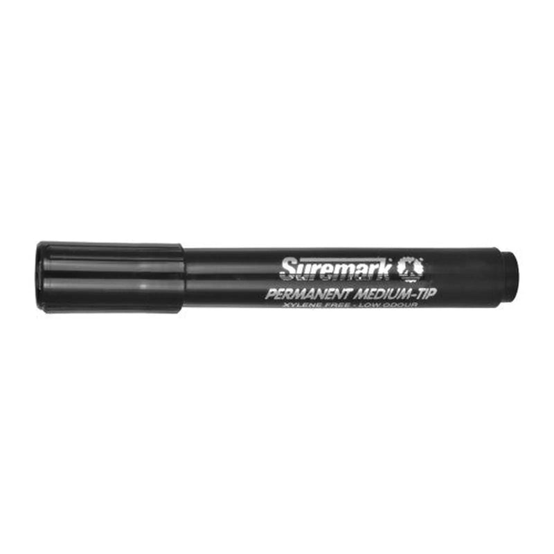 Permanent Marker Pen Black - Pack of 10