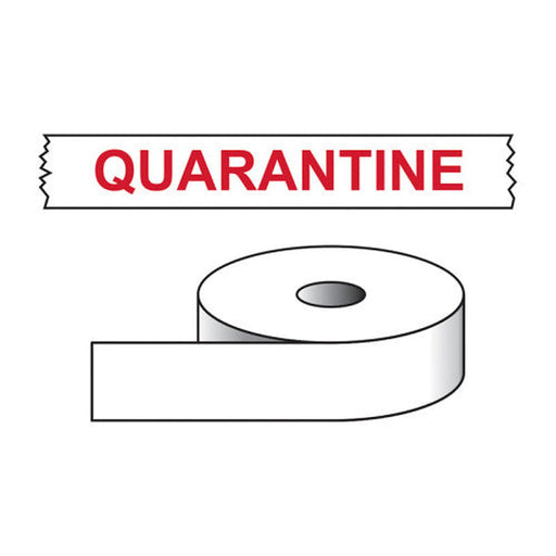 Quarantine Printed Tape - 50mm x 66m - Min Order 2