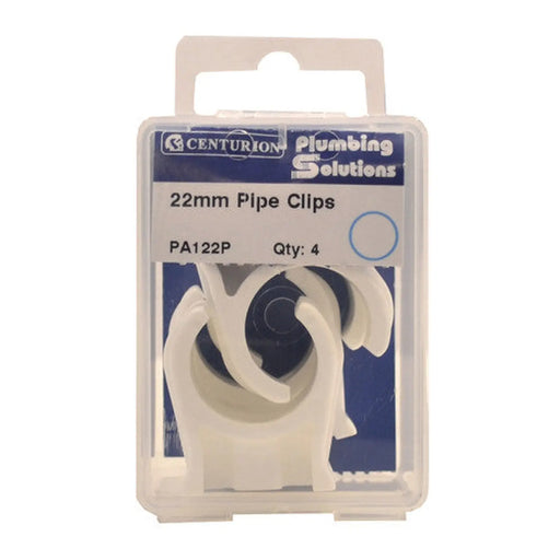 22mm Plastic Snap Fix Pipe Clips (Pack of 4) - Pack of 5
