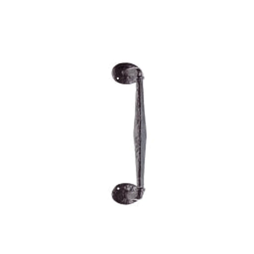 Offset Pull Handle On Rose - Black Antique 238mm