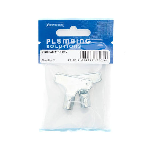 Radiator Key - Zinc T Bar Style x 2 Pack - Pack of 5