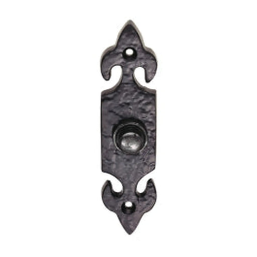 Fleur De Lys Bell Push - Black Antique 120 X 30