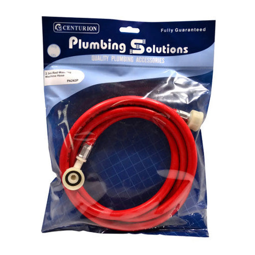 2.5m Washing Machine Hose - Red - Pack of 3