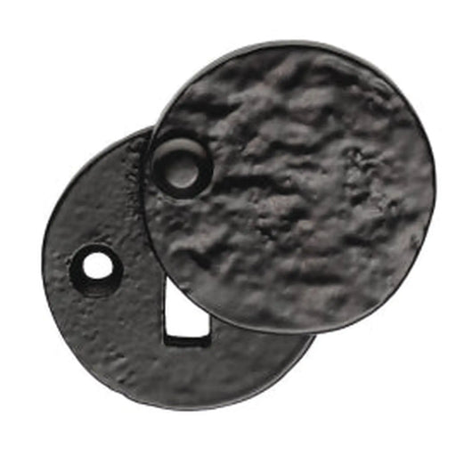 Escutcheon - Lock Profile Round Cover Face Fix - Black Antique 40mm