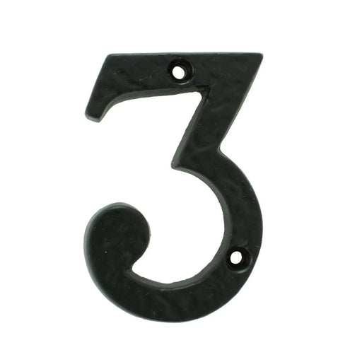 Numeral 3 - Black Antique 76MM