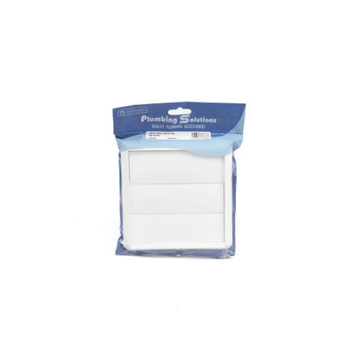 Gravity Flap Wall Outlet - White - 100mm - Pack of 5