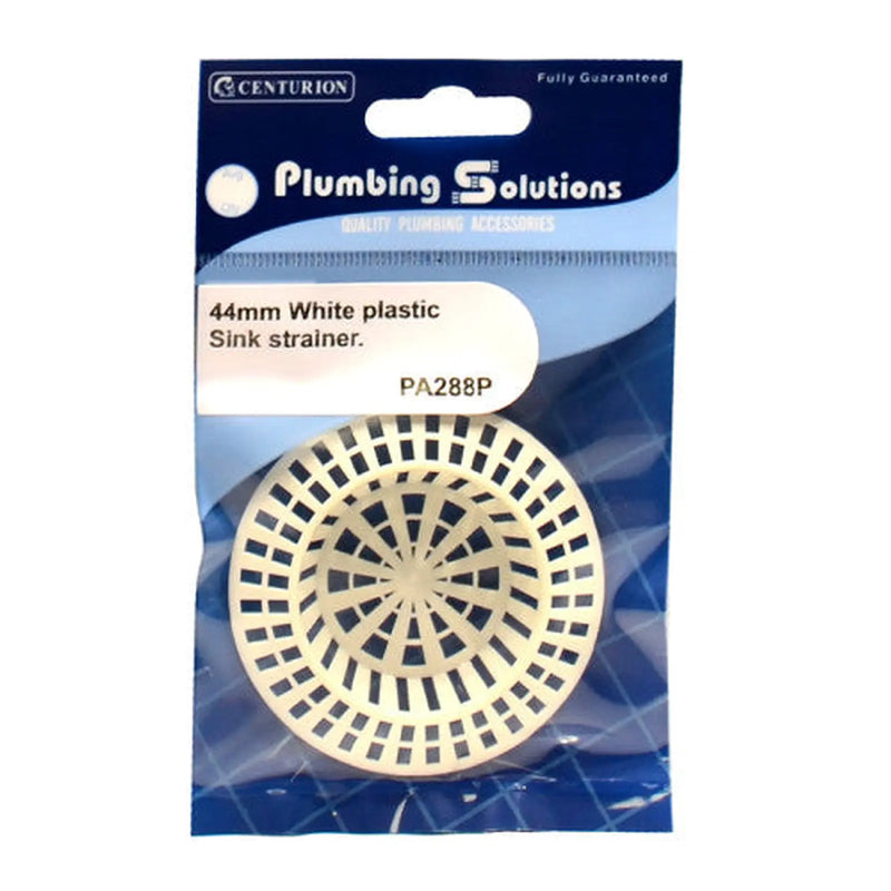 Sink Strainer - White Plastic - 1 3/4" - Pack of 5