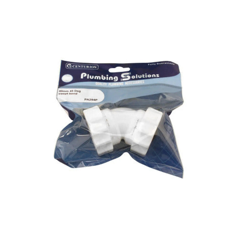 40mm Plastic Compression 45 Deg Swept Bend - Pack of 4