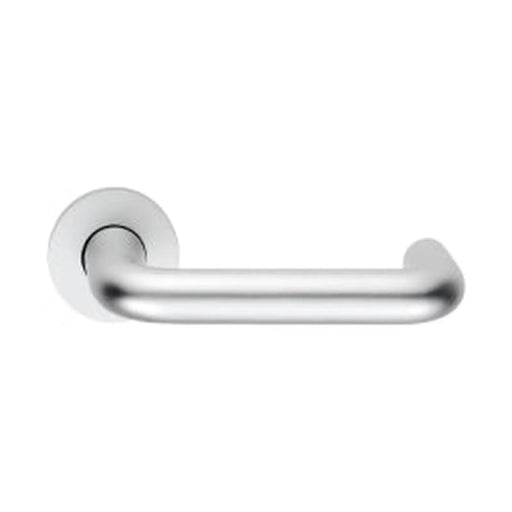 22Mm Dia. Round Bar Safety Lever On Rose - Satin Anodised Aluminium